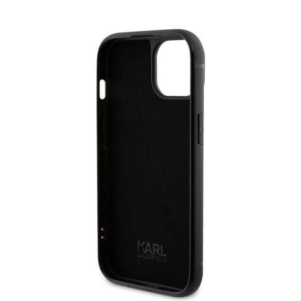 Husă din spate Apple iPhone 15 KARL LAGERFELD KLHCP15SHDSPLK - neagră