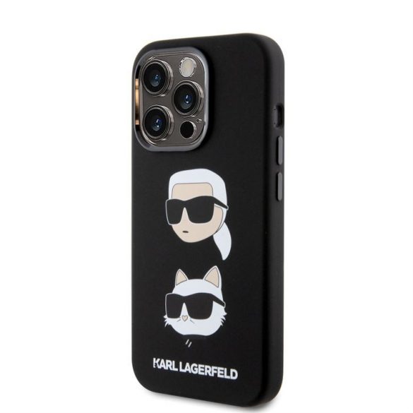 Husă din spate lichidă Apple iPhone 15 Pro Max KARL LAGERFELD KLHCP15XSDHKCNK - neagră