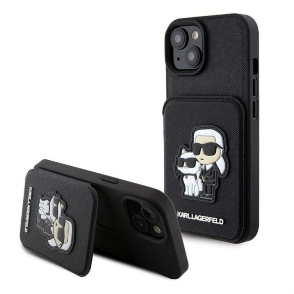 Husă din spate Apple iPhone 15 KARL LAGERFELD KLHCP15SSAKCSCK - neagră