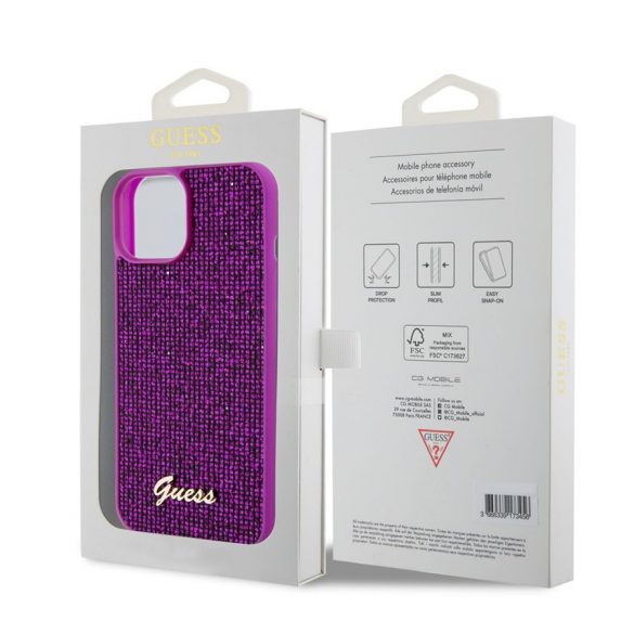 Husă din spate Apple iPhone 15 GUESS GUHCP15SPSFDGSF - magenta