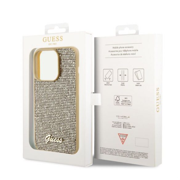 Husă din spate Apple iPhone 15 Pro GUESS GUHCP15LPMSDGSD - auriu