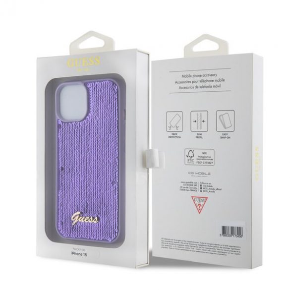 Husă din spate Apple iPhone 13 GUESS GUHCP13MPSFDGSU - violet