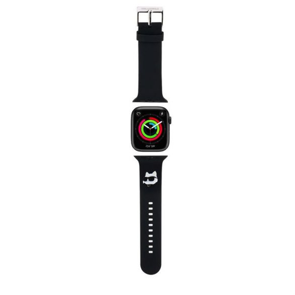 Curea de ceas Apple iWatch Karl Lagerfeld KLAWMSLCNK 38/40/41 mm - Negru