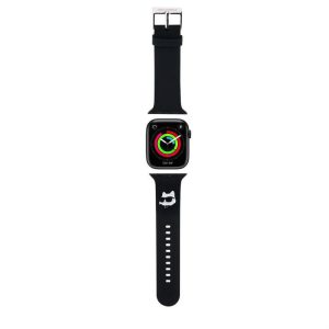 Curea ceas Apple iWatch Karl Lagerfeld KLAWMSLCNK 42/44/45mm - Negru