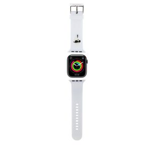 Curea de ceas Apple iWatch Karl Lagerfeld KLAWMSLCNH 38/40/41 mm - alb