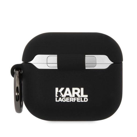 Suport Apple Airpods 3 KARL LAGERFELD KLA3RUNKC din silicon lichid - negru