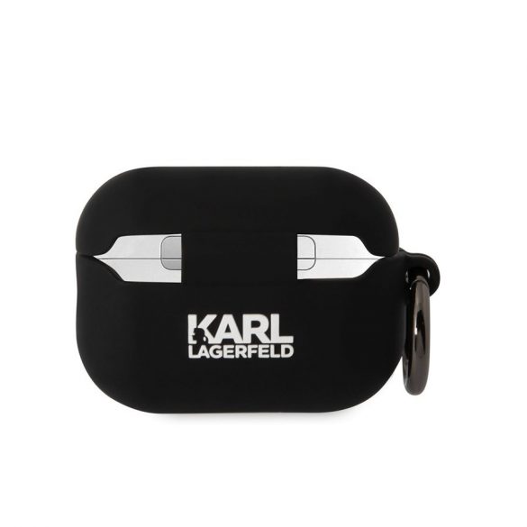 Suport Apple Airpods Pro 2 KARL LAGERFELD KLAP2RUNKC din silicon lichid - negru