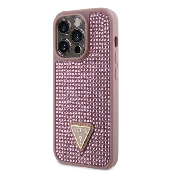 Husă din spate Apple iPhone 15 Pro GUESS GUHCP15LHDGTPP - roz