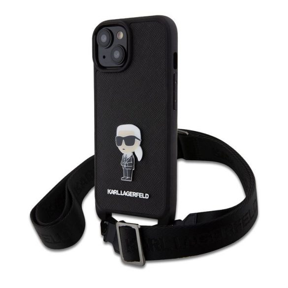 Husa din spate Apple iPhone 15 KARL LAGERFELD KLHCP15SSASKNPBK - negru