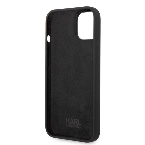 Husă din spate lichidă Apple iPhone 15 KARL LAGERFELD KLHCP15SSNIKBCK - neagră