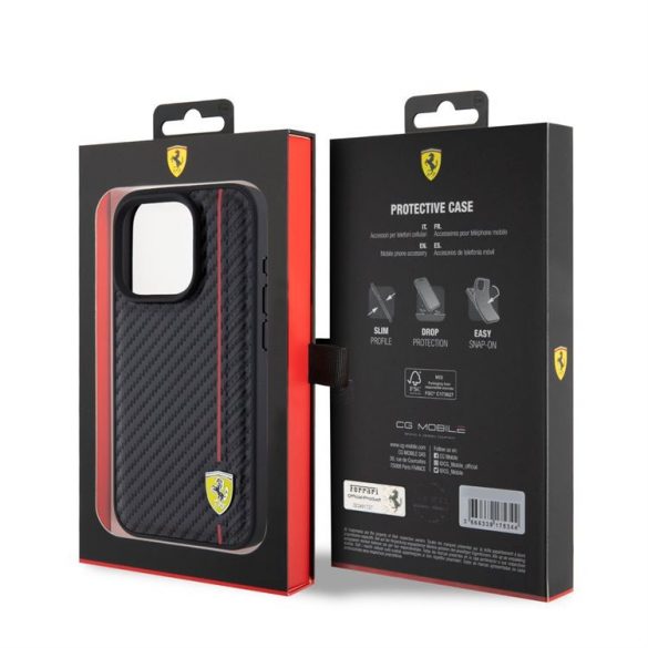 Apple iPhone 15 Pro Max Ferrari FEHCP15LN3DUR Back Cover - Negru