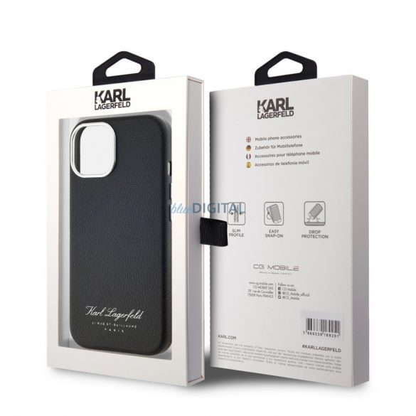 Apple iPhone 15 KARL LAGERFELD KLHCP15SPGWCMKHK Capac spate - Negru