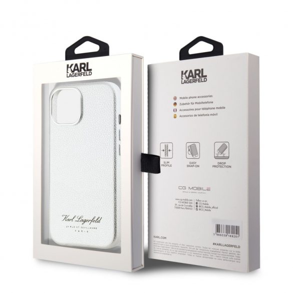 Apple iPhone 15 KARL LAGERFELD KLHCP15SPGWCMKHG Capac spate - Gri deschis