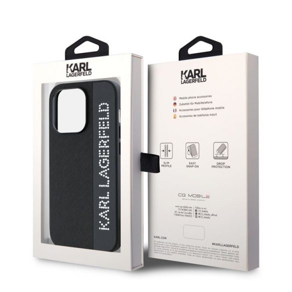 Apple iPhone 14 Pro KARL LAGERFELD KLHCP14LPSAKDGCK Capac spate - Negru