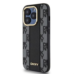 Apple iPhone 15 Pro DKNY DKHMP15LPCPVSLK MagSafe Back Cover - Negru