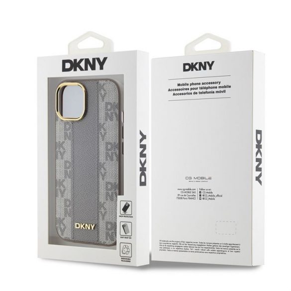 Apple iPhone 15 DKNY DKHMP15SPCPVSLE MagSafe Back Cover - Bej