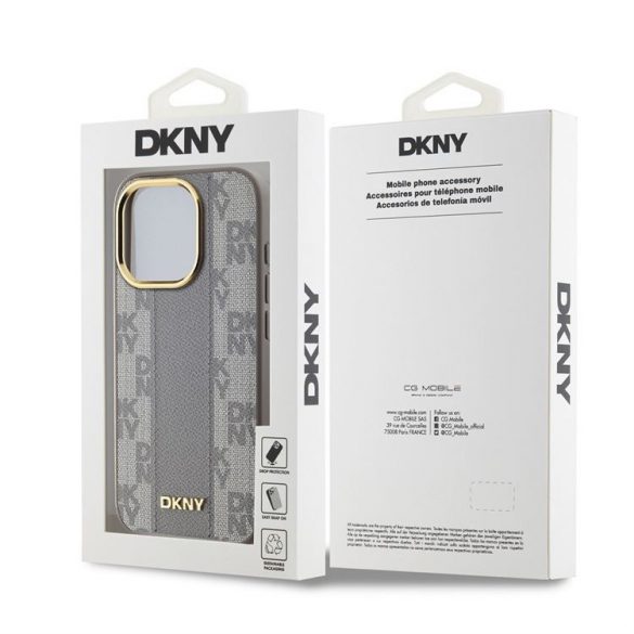 Apple iPhone 15 Pro DKNY DKHMP15LPCPVSLE MagSafe Back Cover - Bej