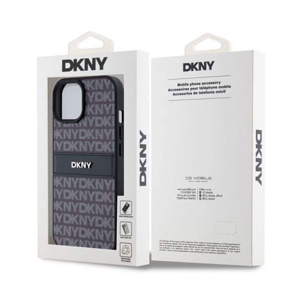 Husă din spate Apple iPhone 15 DKNY DKHCP15SPRTHSLK - neagră