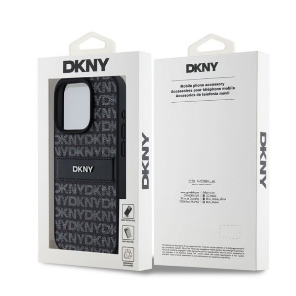 Husă din spate Apple iPhone 15 Pro DKNY DKHCP15LPRTHSLK - neagră