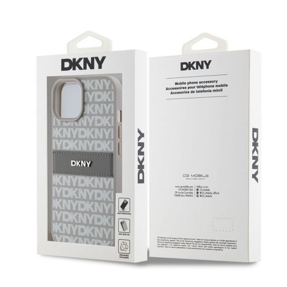 Husă din spate Apple iPhone 15 DKNY DKHCP15SPRTHSLE - bej