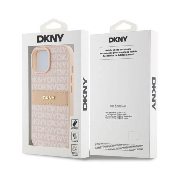 Husă din spate Apple iPhone 15 DKNY DKHCP15SPRTHSLP - roz