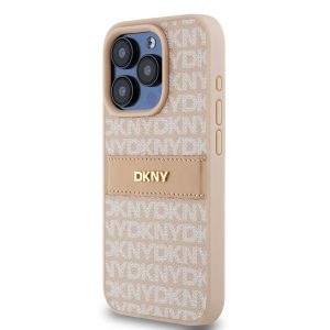 Husă din spate Apple iPhone 15 Pro DKNY DKHCP15LPRTHSLP - roz