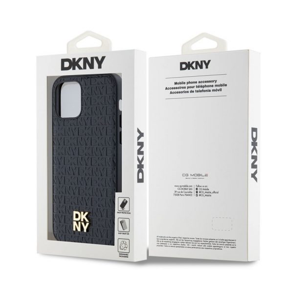 Husa din spate Apple iPhone 12/12 Pro DKNY DKHMP12MPSHRPSK MagSafe - negru