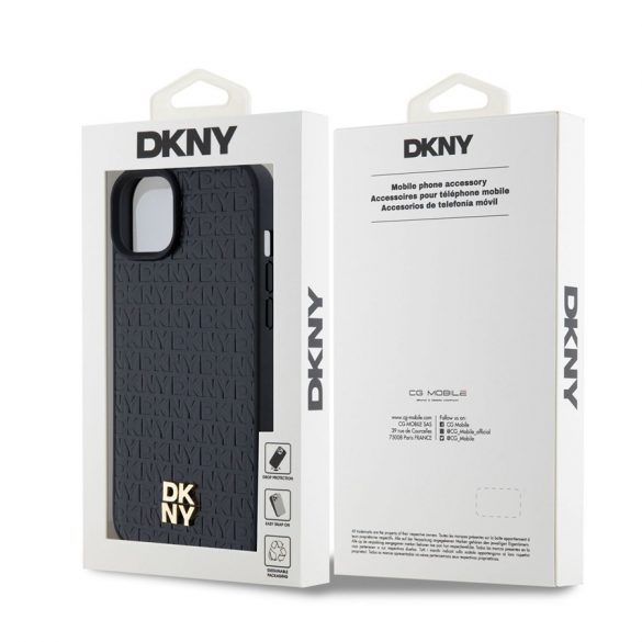 Husă din spate Apple iPhone 15 DKNY DKHMP15SPSHRPSK MagSafe - neagră