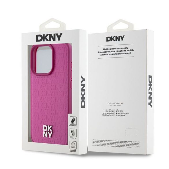 Husa din spate Apple iPhone 15 Pro DKNY DKHMP15LPSHRPSP MagSafe - roz