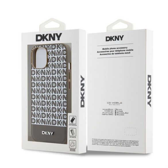 Husa din spate Apple iPhone 11 DKNY DKHMN61PSOSPW MagSafe - maro