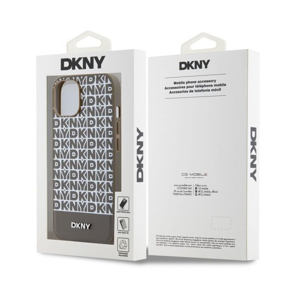 Husă din spate Apple iPhone 15 DKNY DKHMP15SPSOSPW MagSafe - maro