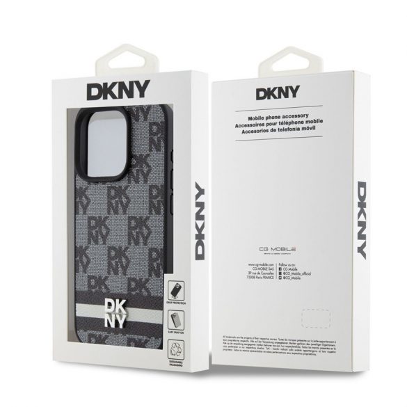 Husă din spate Apple iPhone 15 Pro DKNY DKHCP15LPCPTSSK - neagră