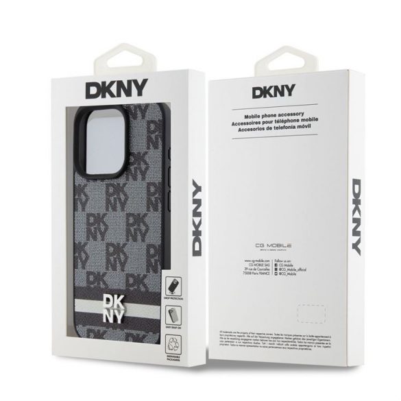 Husă din spate Apple iPhone 15 Pro Max DKNY DKHCP15XPCPTSSK - neagră