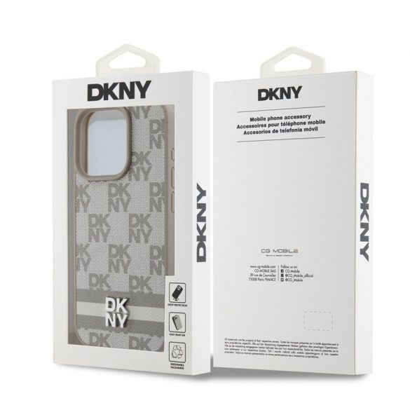 Husă din spate Apple iPhone 15 Pro DKNY DKHCP15LPCPTSSE - bej