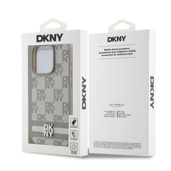 Husă din spate Apple iPhone 15 Pro Max DKNY DKHCP15LPCPTSSE - bej