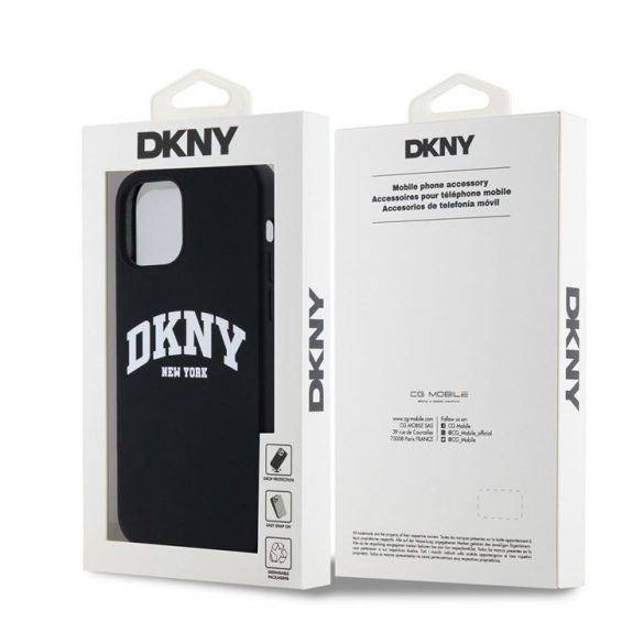 Husa din spate Apple iPhone 12/12 Pro DKNY DKHMP12MSNYACH silicon lichid MagSafe - negru