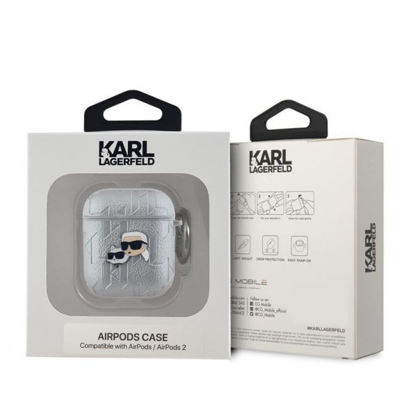 Suport Apple Airpods 1/2 KARL LAGERFELD KLA2PGKCPS - Argint