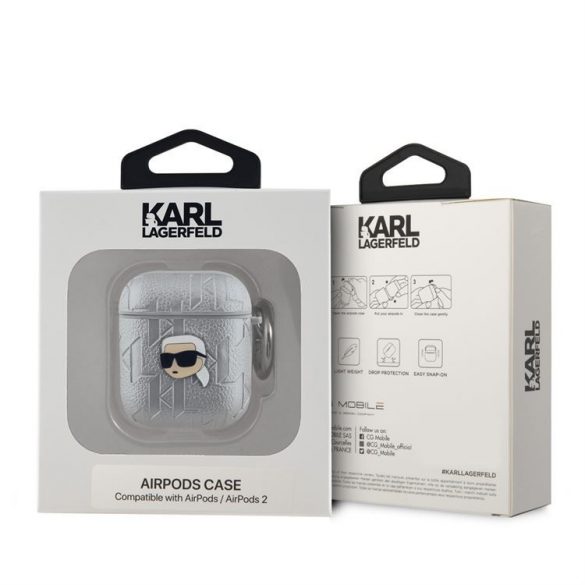 Suport Apple Airpods 1/2 KARL LAGERFELD KLA2PGKIPS - Argint