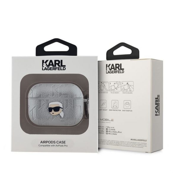 Suport Apple Airpods Pro KARL LAGERFELD KLAPPGKIPS - Argint