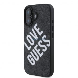 Apple iPhone 16 GUESS GUHMP16SP4PLGWK MagSafe Back Cover - Negru