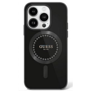 Apple iPhone 16 Pro GUESS GUHMP16LPFTDTEK MagSafe Back Cover - Negru