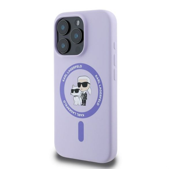 Apple iPhone 16 Pro Max KARL LAGERFELD KLHMP16XSCMKCRHU Liquid Silicon MagSafe Back Cover - Violet