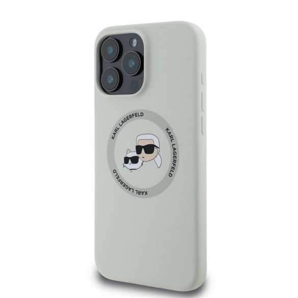 Apple iPhone 16 Pro Max KARL LAGERFELD KLHMP16XSKCHTCE Liquid Silicon MagSafe Back Cover - Bej