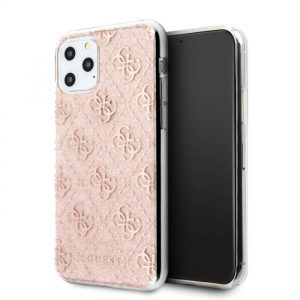 Apple iPhone 11 Pro GUESS GUHCN58PCU4GLPI Glitter TPU Husă - Powder roz