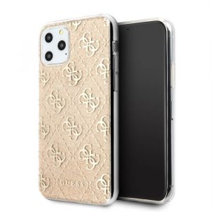 Apple iPhone 11 Pro GUESS GUHCN58PCU4GLGO Glitter TPU Husă - Aur