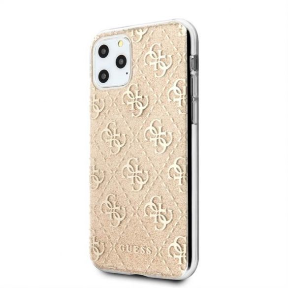 Apple iPhone 11 Pro GUESS GUHCN58PCU4GLGO Glitter TPU Husă - Aur