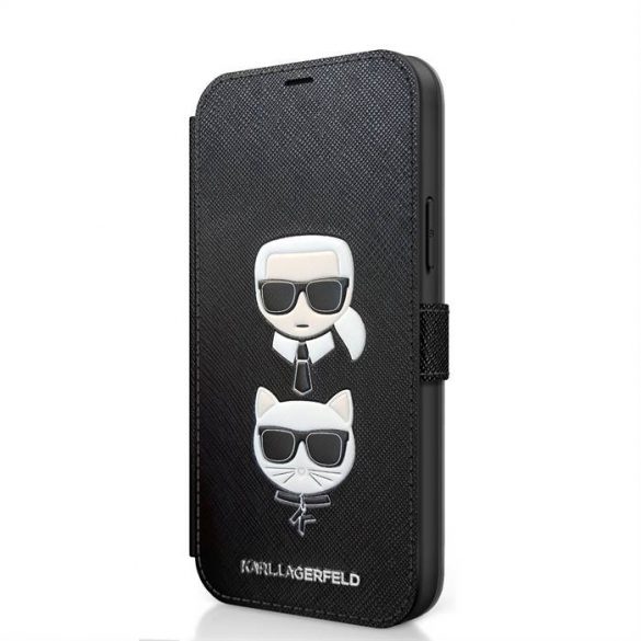 Carcasa Apple iPhone 12/12 Pro KARL LAGERFELD KLFLBKP12MSAKICKCBK - Negru