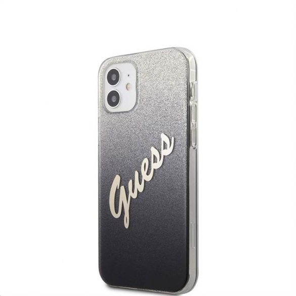 Husă din spate Apple iPhone 12 Mini GUESS GUHCP12SPCUGLSBK - neagră