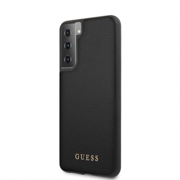 Husă din piele pentru Samsung S21 Plus GUESS GUHCS21MIGLBK - neagră