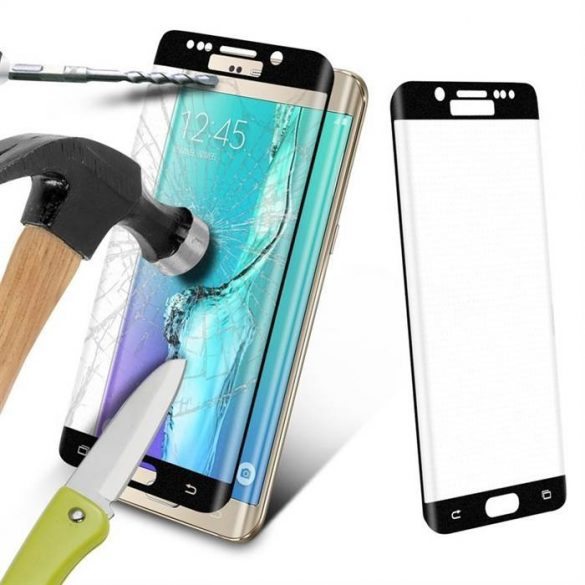 Film de sticlă curbat 3D Samsung S6 Edge Lito (compatibil cu carcasă) - negru